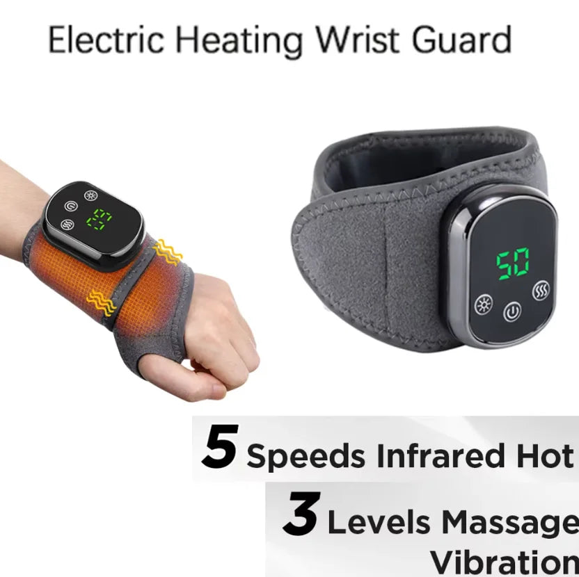 Hailicare Rechargeable Electric Heated Ankle Brace With Vibration Massage