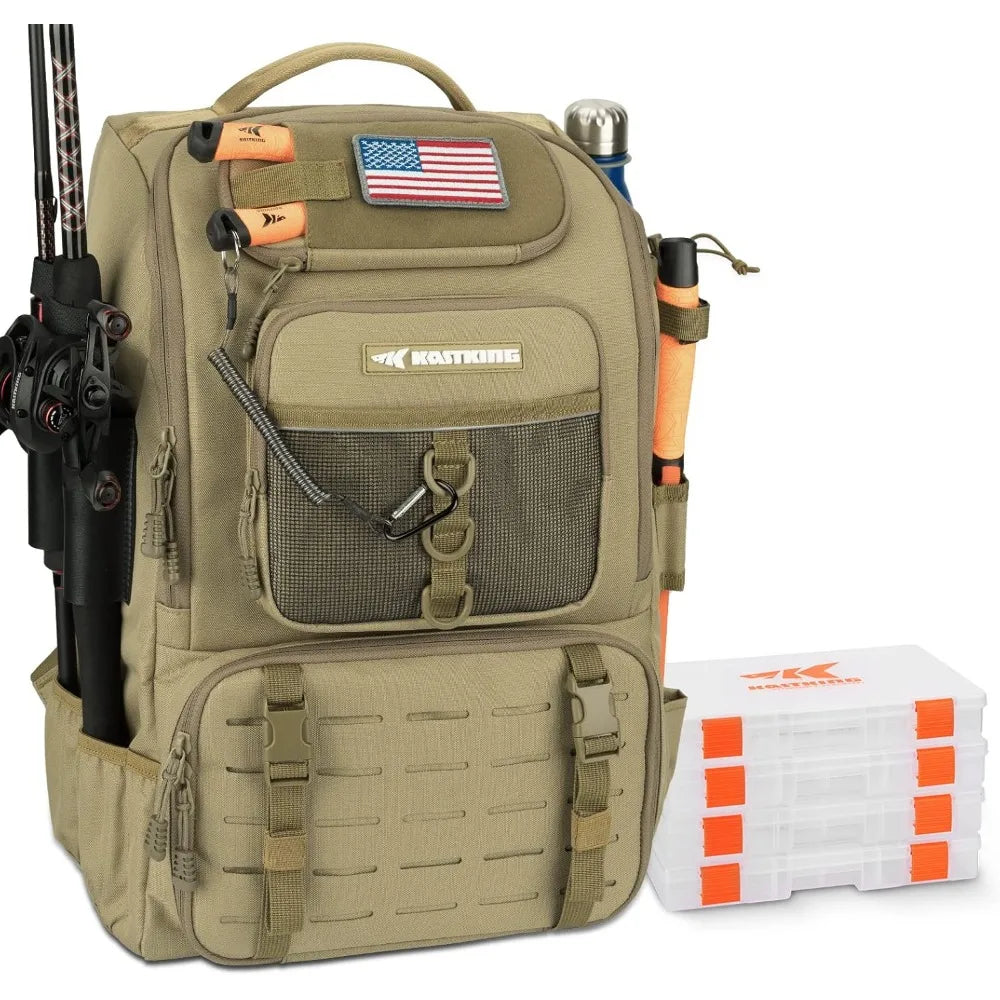 Ytyin 40L Fishing Tackle Backpack With Holder