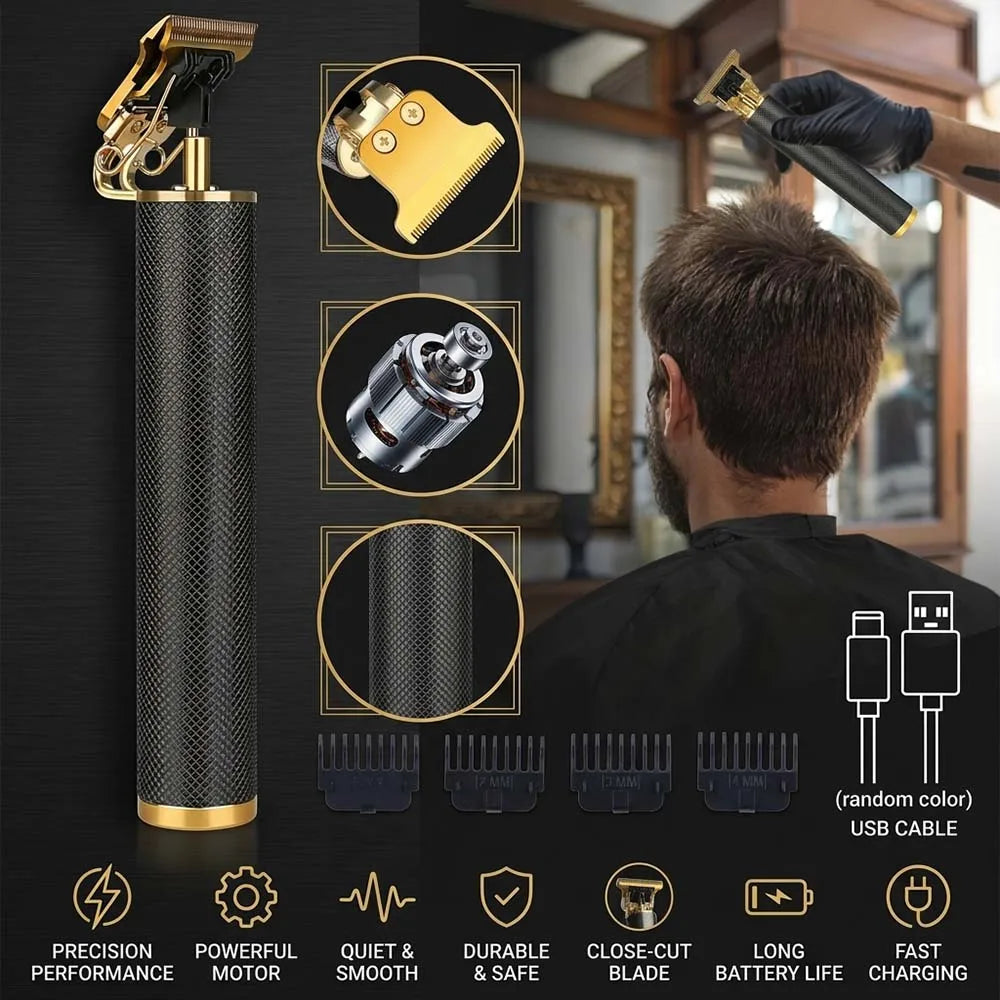 SHUYU Cordless Hair Clipper Kit With LED Display And Trimmer