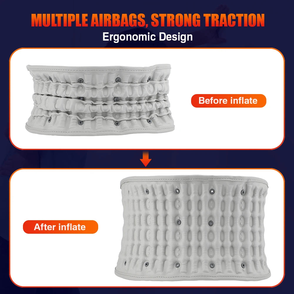 Hailicare Back Heating Support Belt Airbag Heating Waist Brace Massage