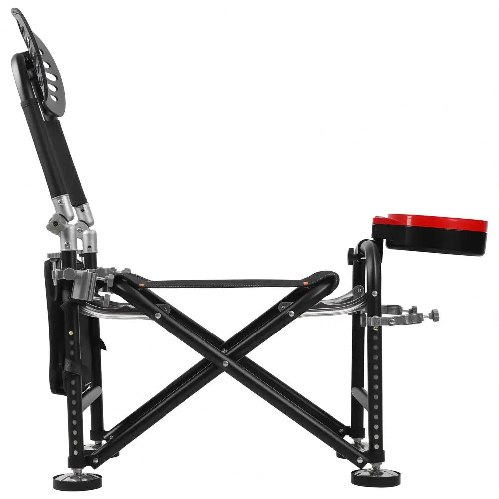 Adjustable Folding Fishing Chair With Backrest And Rod Holder