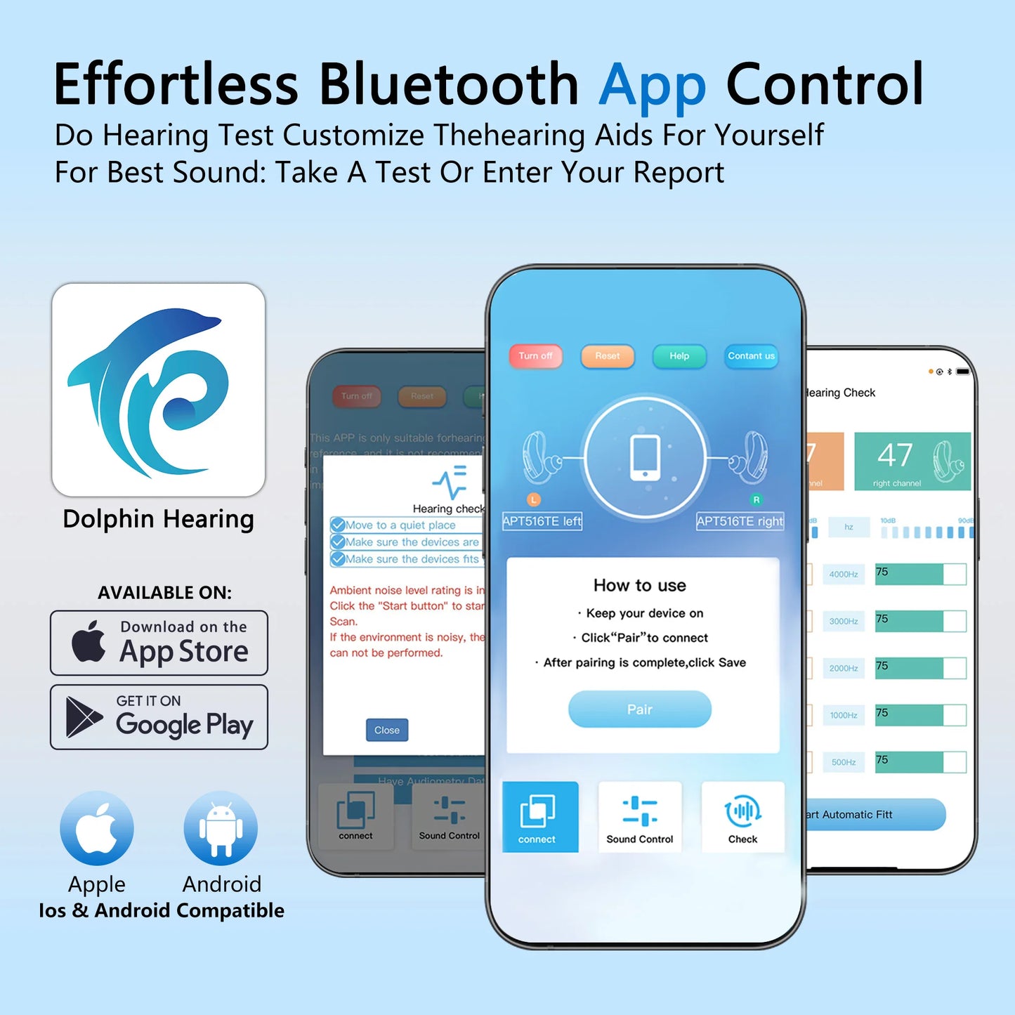 Zepau Hearing Aids Rechargeable Noise Cancelling With App Control