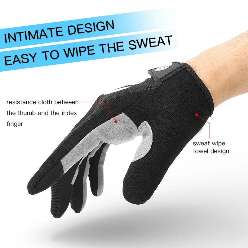 Cycling Gloves Full Finger MTB Padded Anti Slip Touchscreen Grips