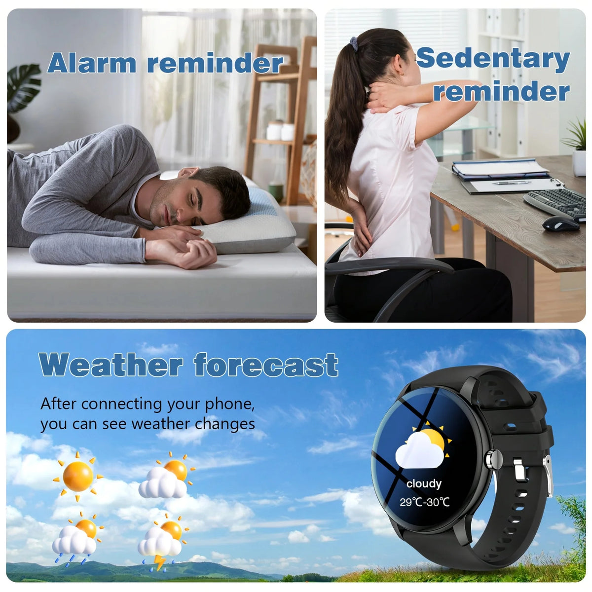 Odelettevcy Fitness Smartwatch With Wireless Calling And Sports Tracking