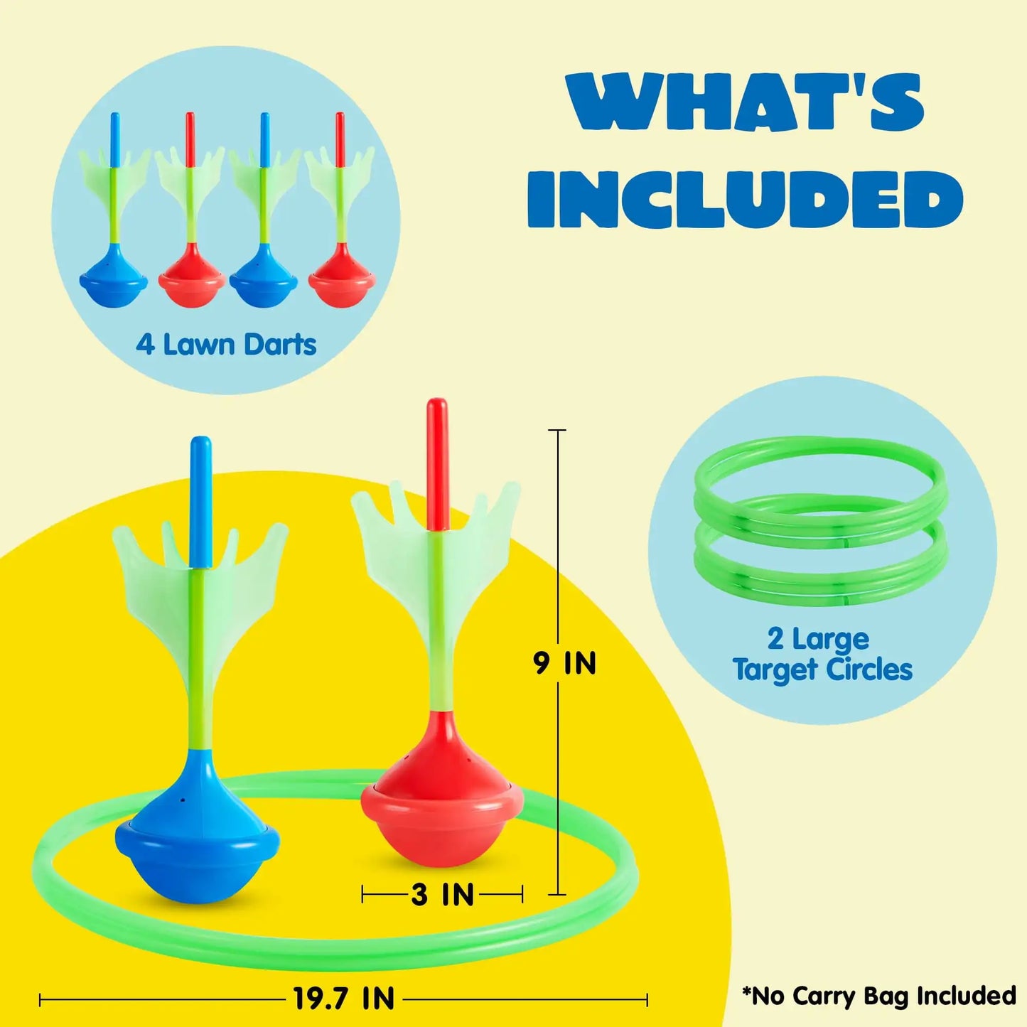Joyfy Glow In The Dark Lawn Darts Set For Outdoor Fun