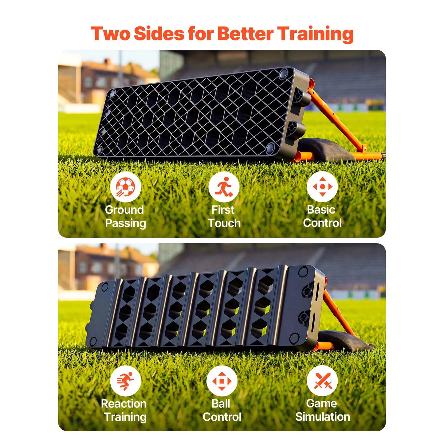 SucceBuy Soccer Rebounder Board Trainer With Three Adjustable Angles