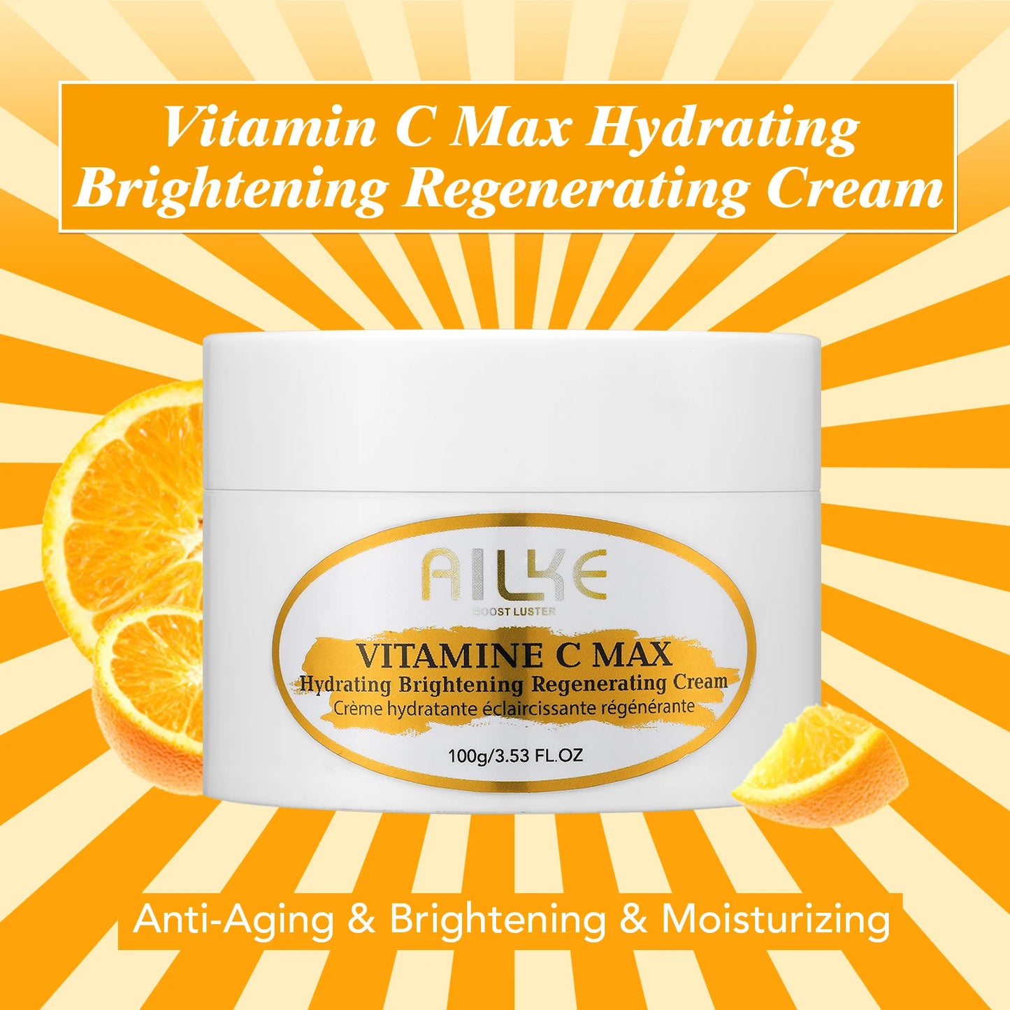 AILKE Vitamin C Brightening Body Lotion Anti Wrinkle Hyaluronic Acid