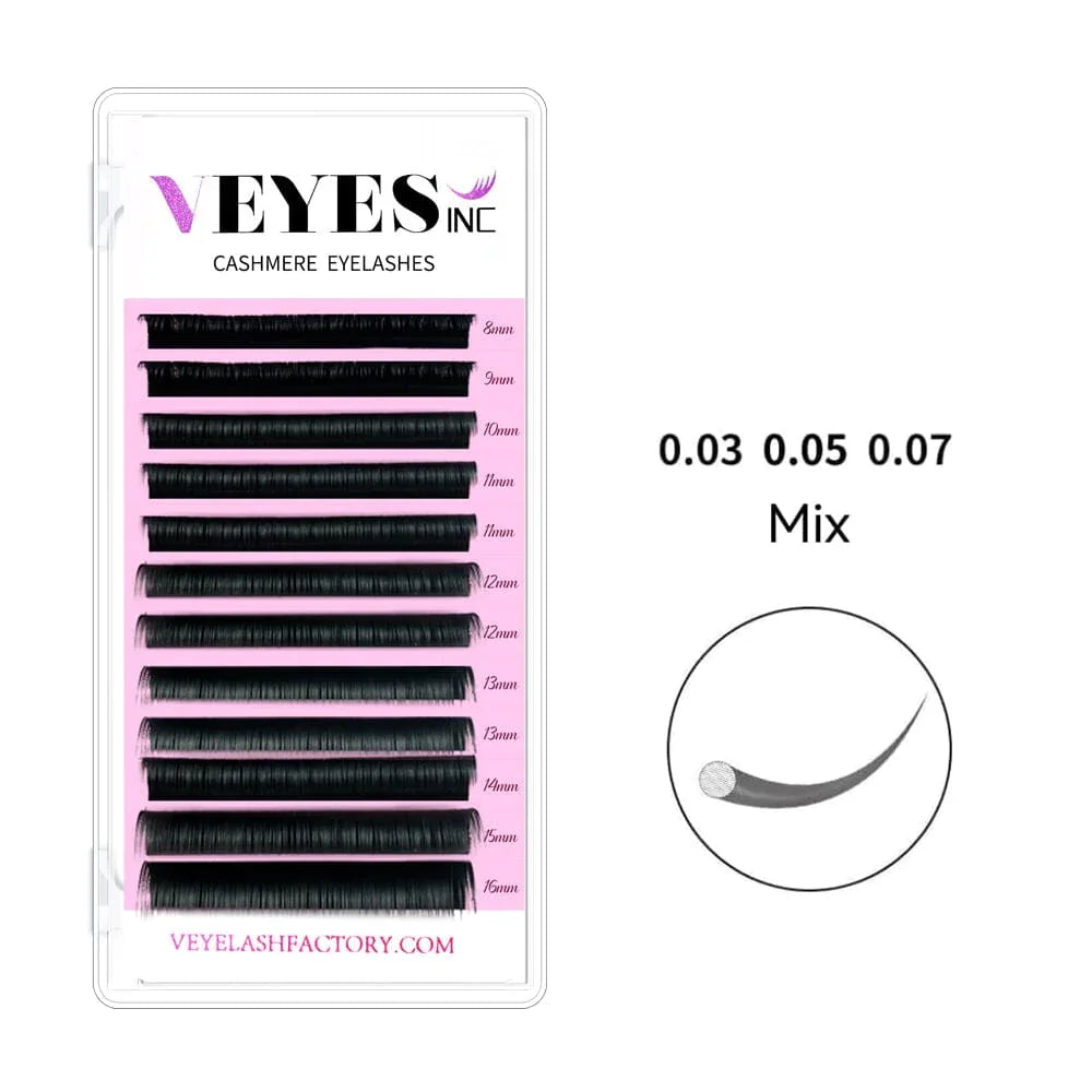 VEYES INC Cashmere Faux Mink Individual Volume Lashes Natural Look