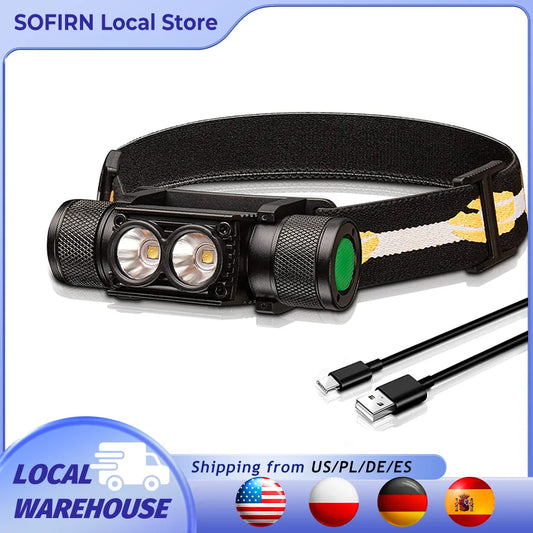 H25L USB Rechargeable 1000LM LED Headlamp TN3535 Camping Fishing