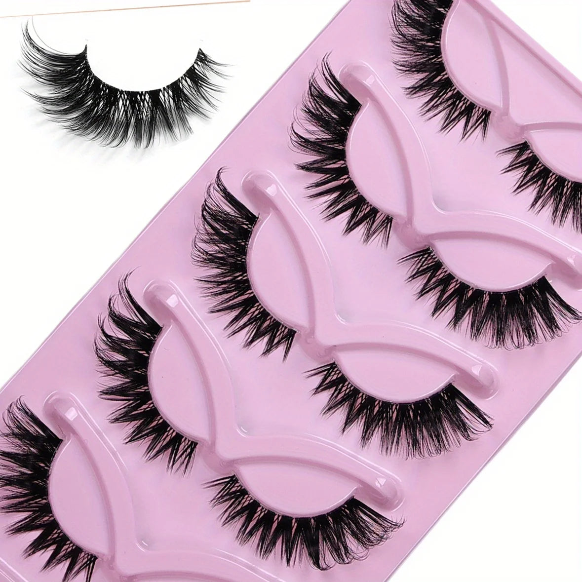 JIEFUXIN Cat Eye False Eyelashes 45 Pairs Winged Lashes