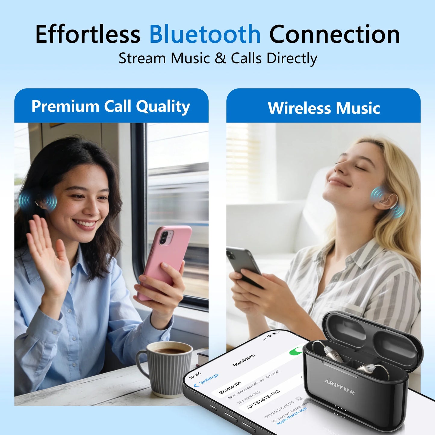Zepau Hearing Aids Rechargeable Noise Cancelling With App Control