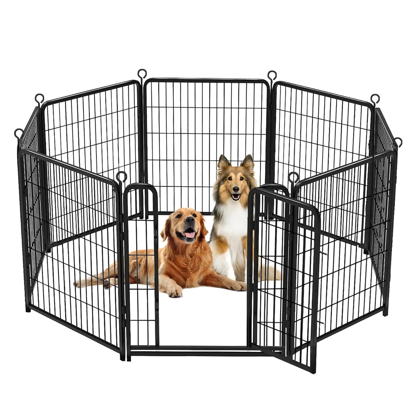 Studyset Rustproof Metal Dog Fence For Indoor Outdoor Pet Exercise Pen