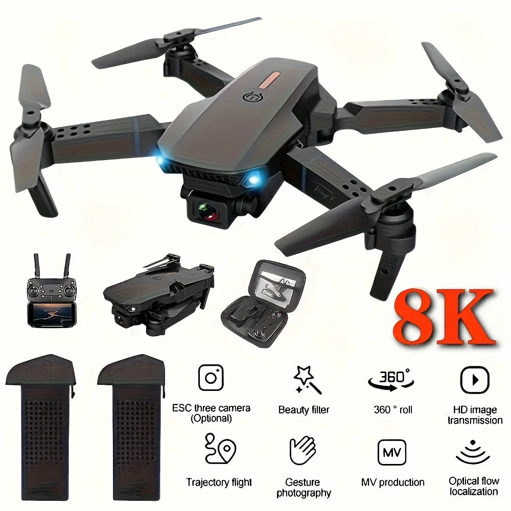 E88 Pro Max Drone Dual 8K Cameras Foldable Design Compact
