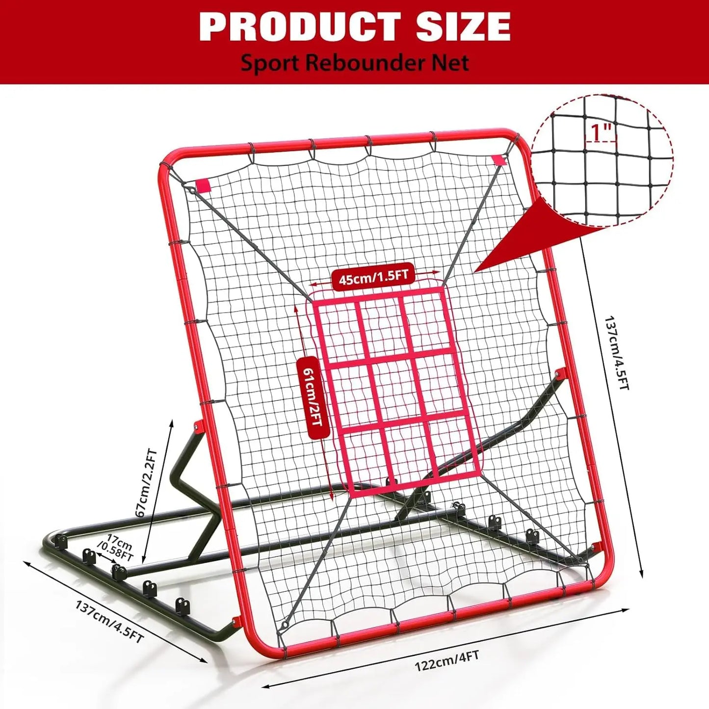 HiMISS Baseball Rebounder Pitchback Net for Multisport Practice