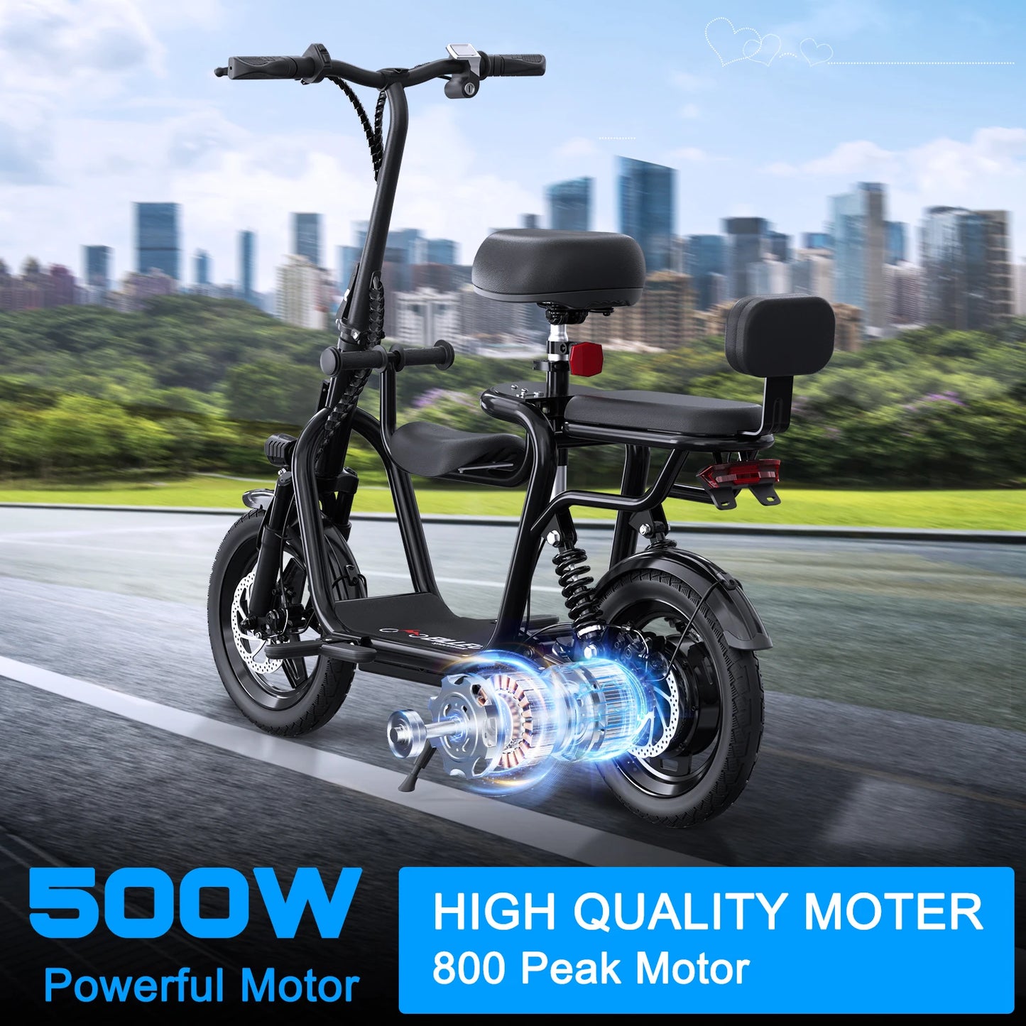 Eilleo Spacewalk 36V 500W Three Seat Electric Scooter
