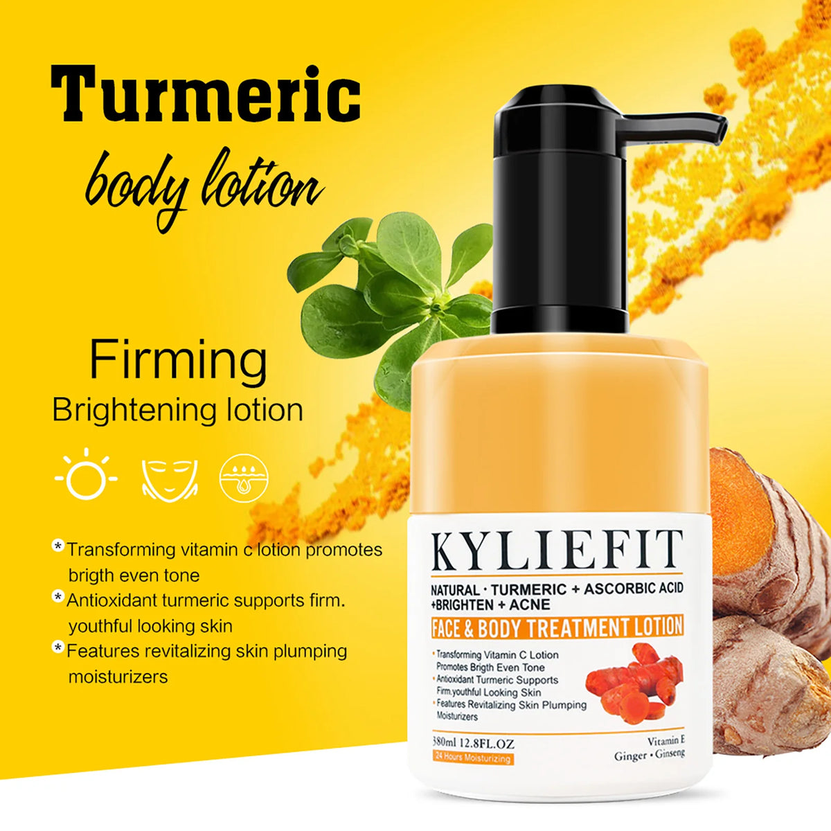 AILKE Organic Turmeric Skincare Set for Brightening and Acne Care