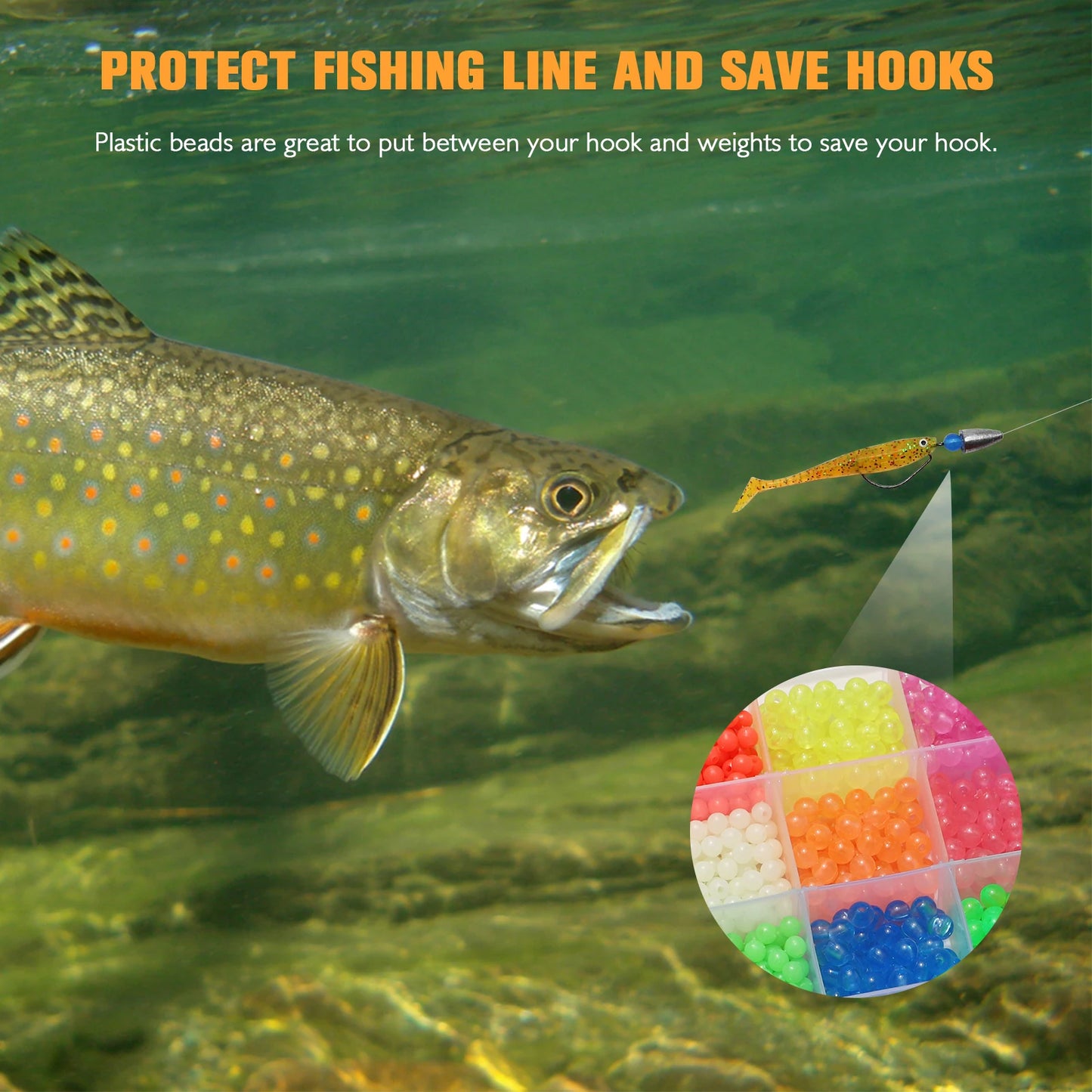Glow In The Dark Fishing Beads Kit Luminous Night Fishing