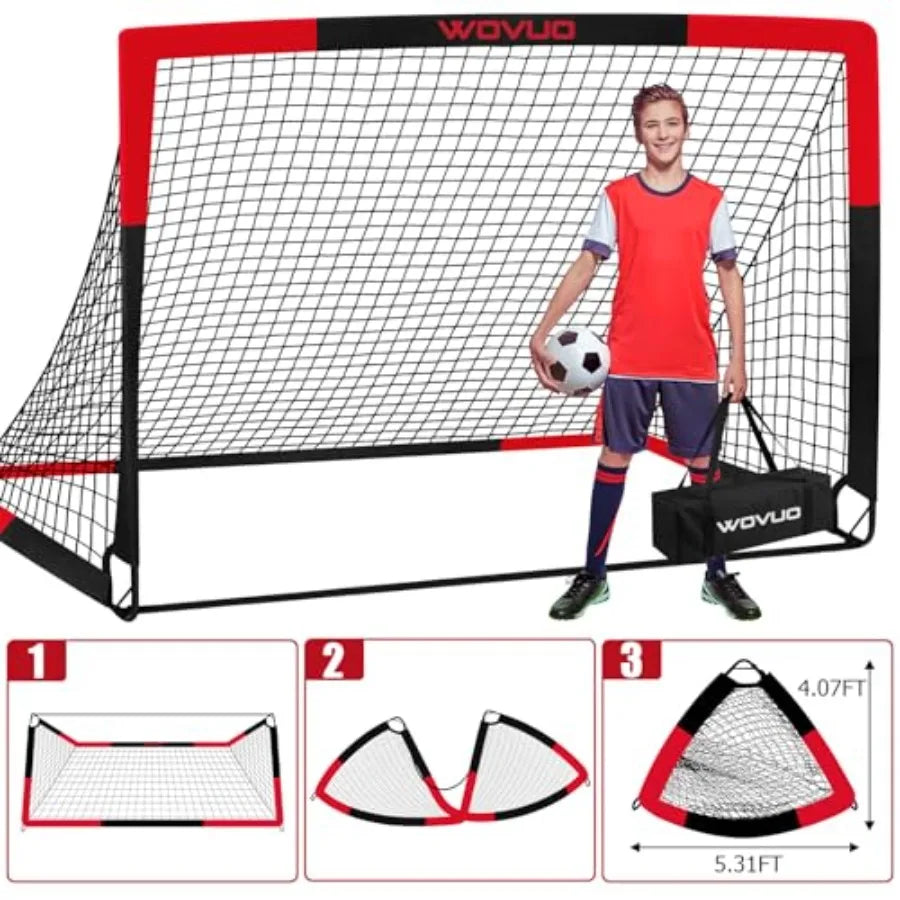 Backyard Soccer Goals Set Of 2 Portable Training Equipment