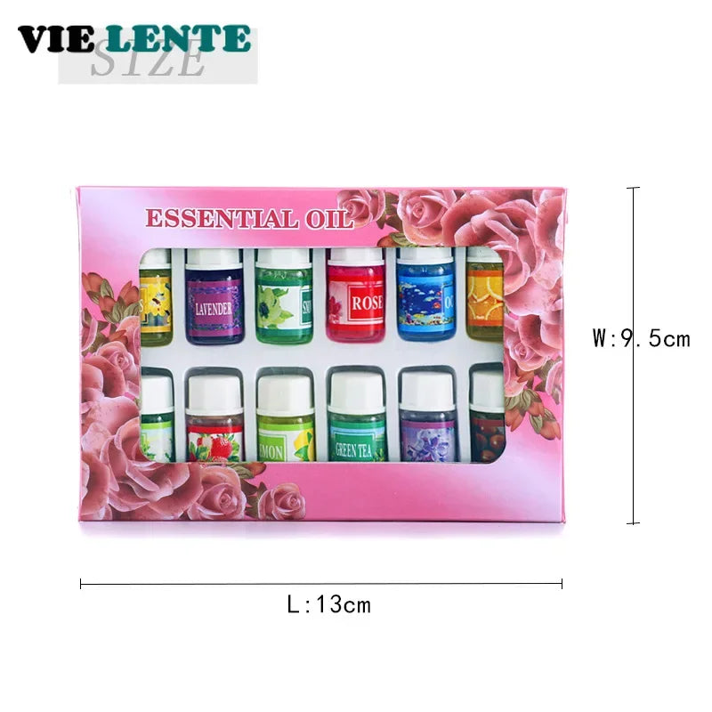 12 Pack 3ml Plant Essential Oils For Aromatherapy Diffuser