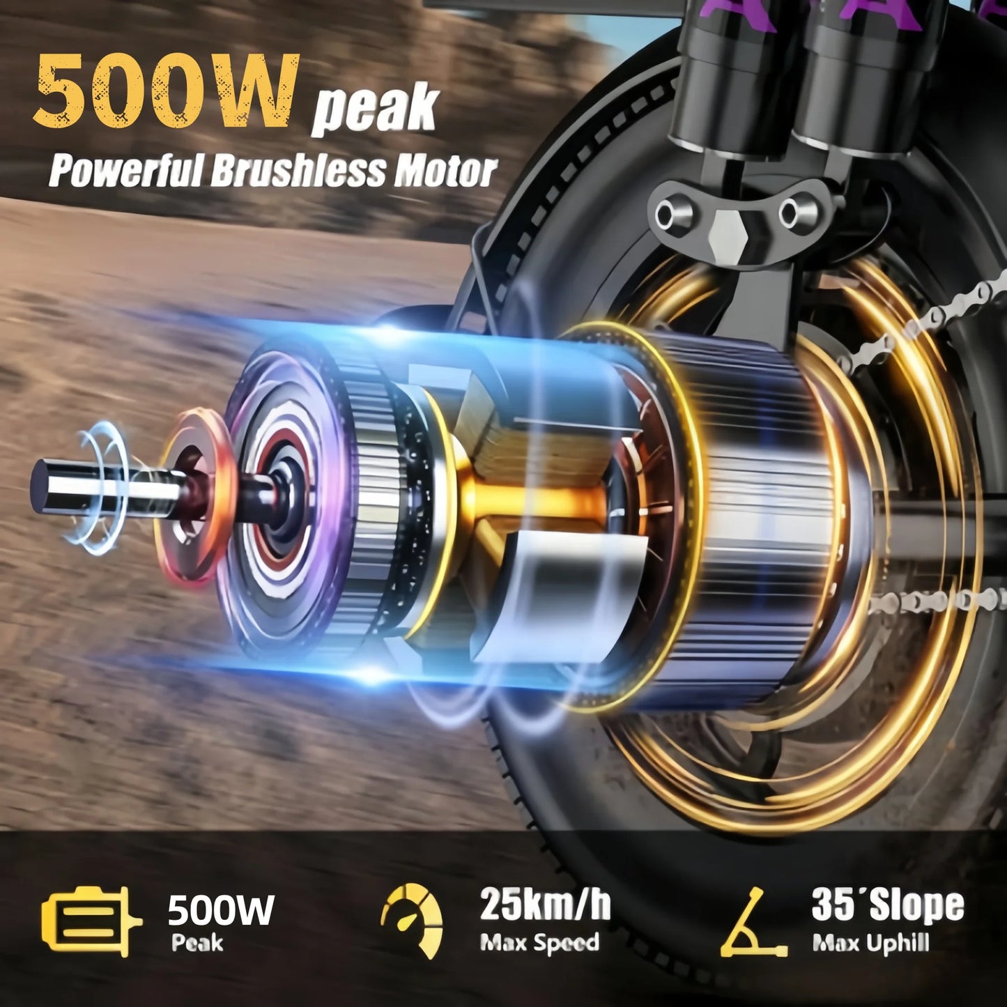 Foldable Electric Bicycle for Adults 500W Motor and 48V Battery