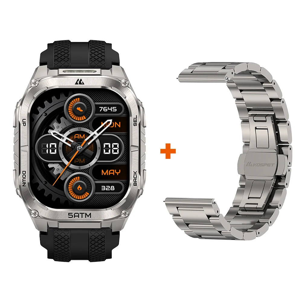 Kospe Tank M4C Rugged Smartwatch With GPS And Health Tracking