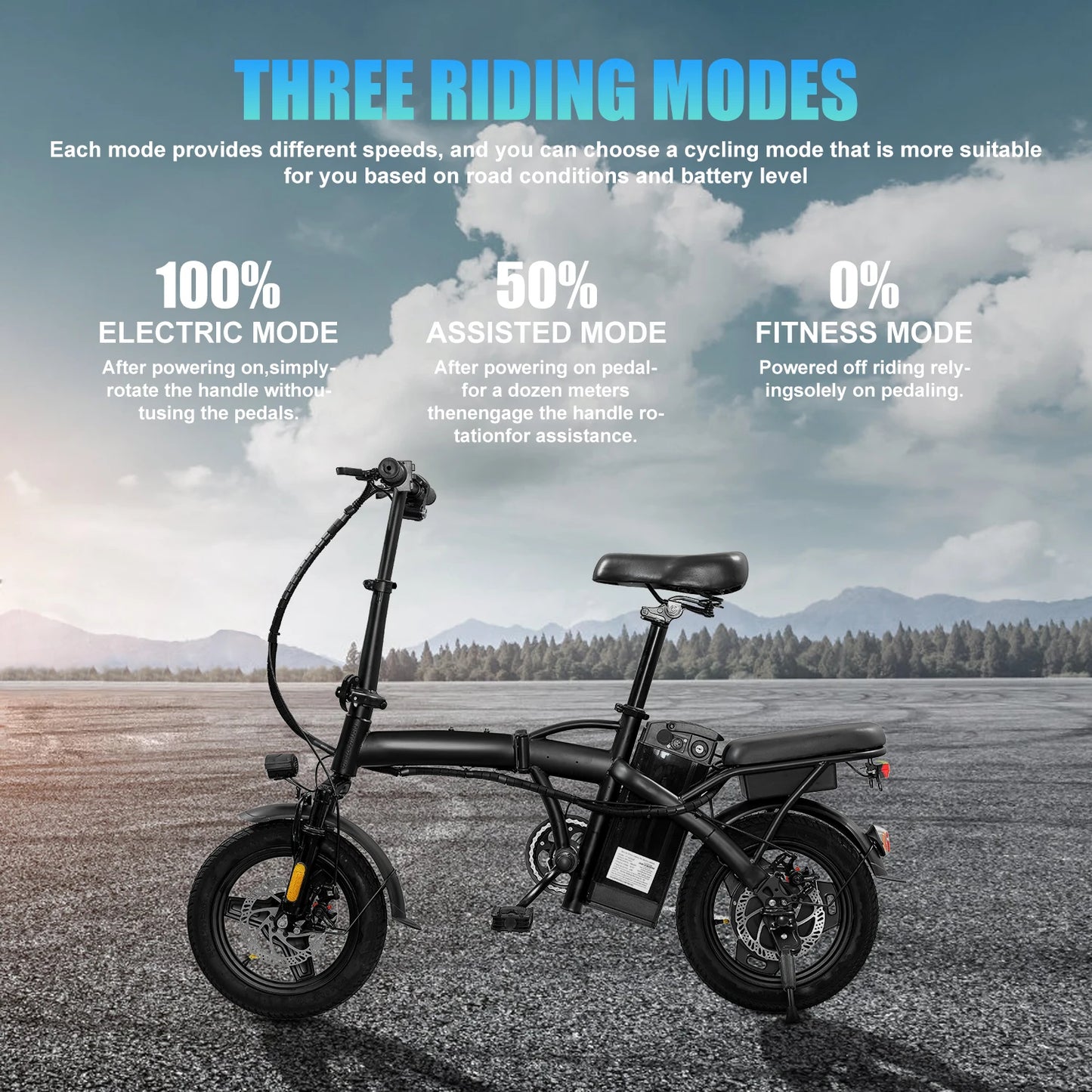 HEZZO T5 Folding Electric Bike For Adult Commuters