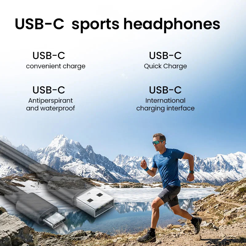 Bone Conduction Wireless Bluetooth Headphones With Mic And Waterproof