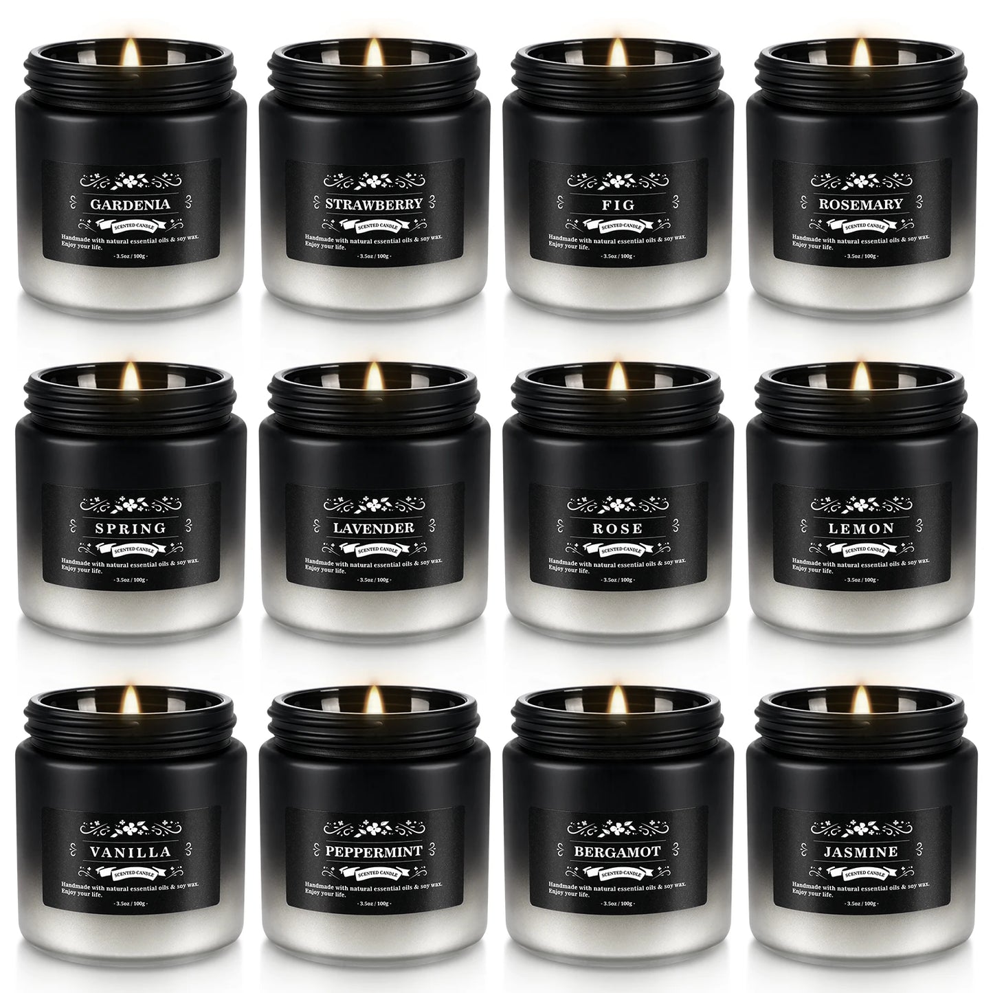 12 Pieces Scented Soy Wax Candles Gift Set For Home Decor