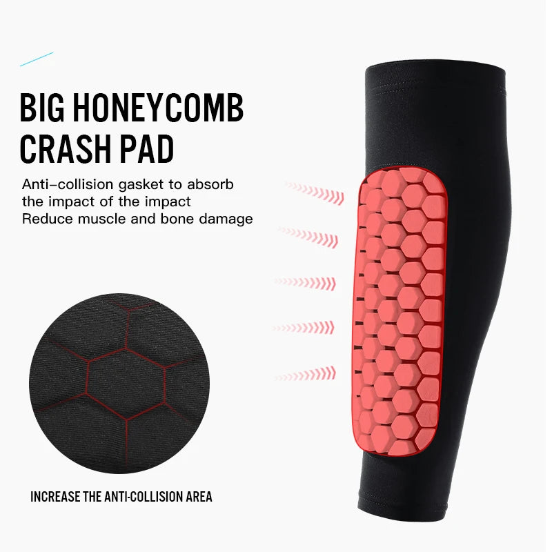 Football Shin Guard Socks Sleeve With Foam Calf Compression Pads