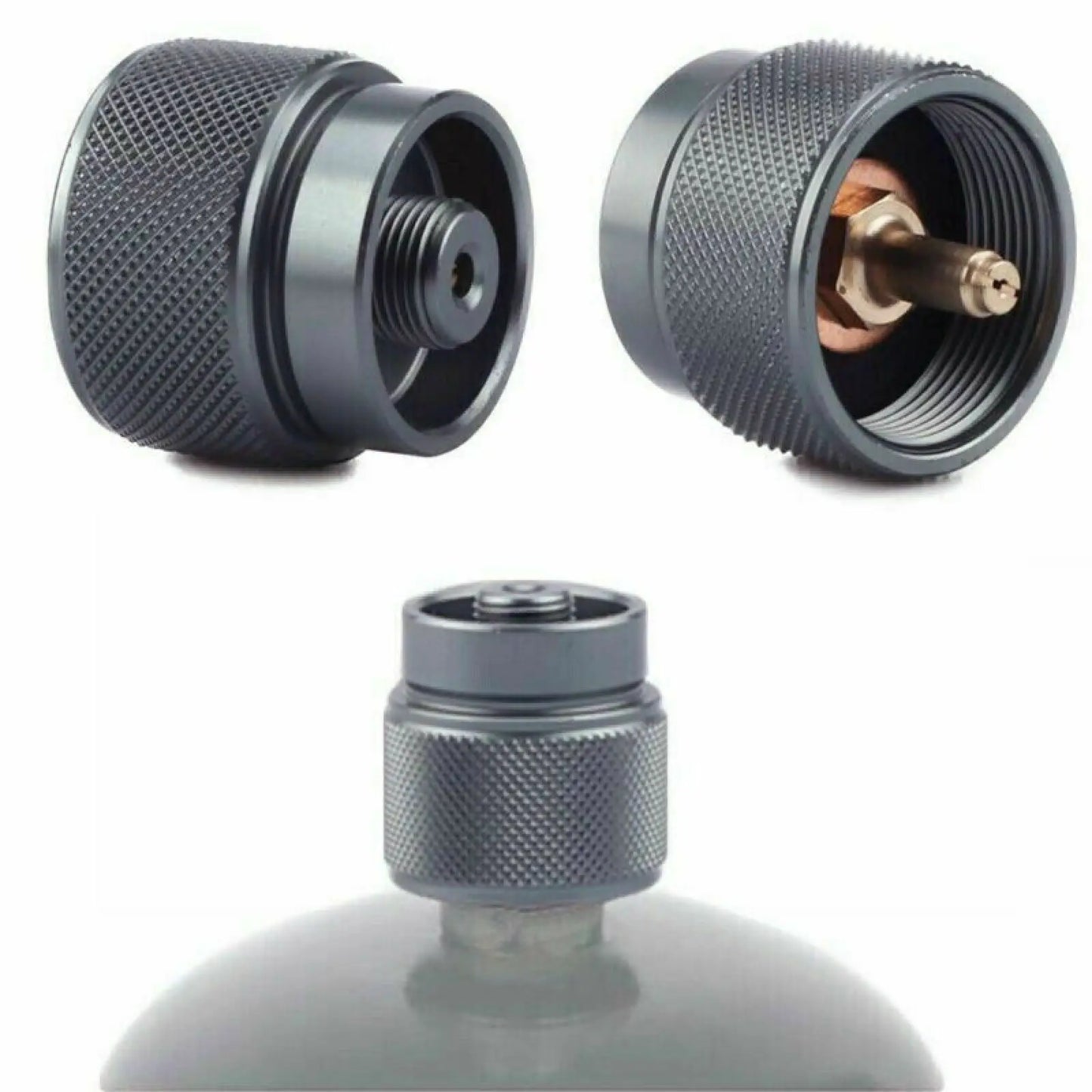 Portable Propane Adapter For Flat Gas Tank Grill Fuel Converter