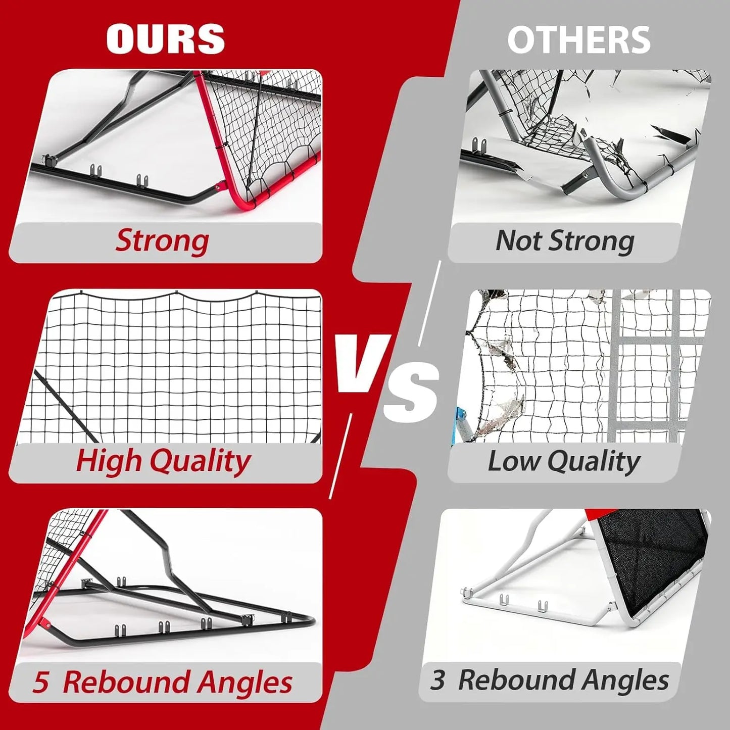HiMISS Baseball Rebounder Pitchback Net for Multisport Practice