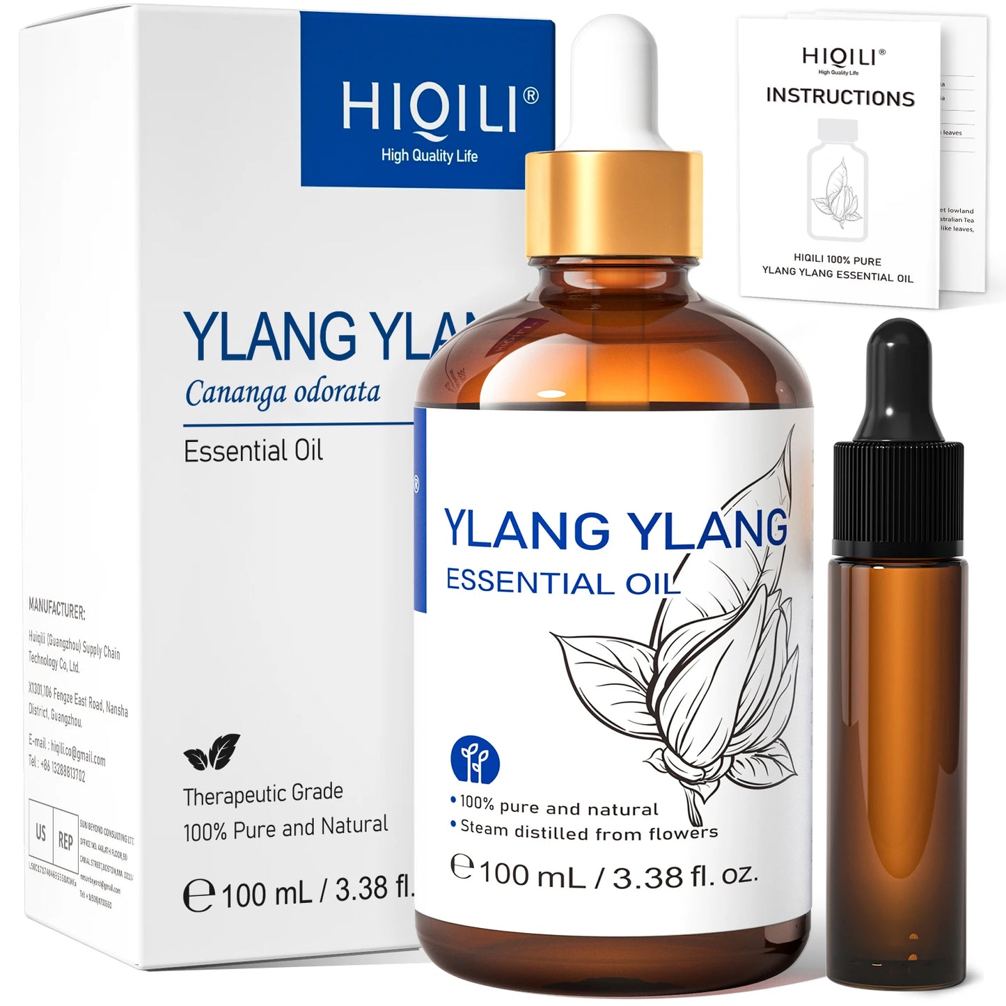 HIQILI Natural Essential Oil Blend Frankincense Lemon Tea Tree Lavender