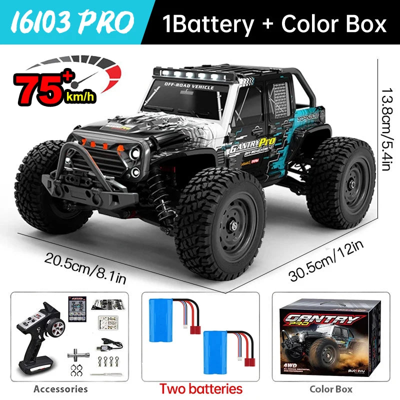 WLtoys 16101 Pro 4WD RC Car With LED Lights And Remote