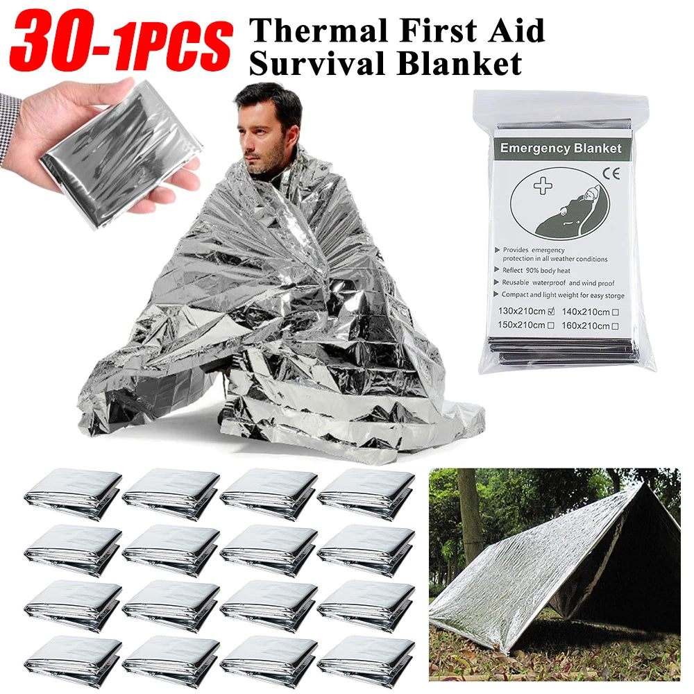 Yeston Emergency Rescue Foil Thermal Blanket for Outdoor Survival