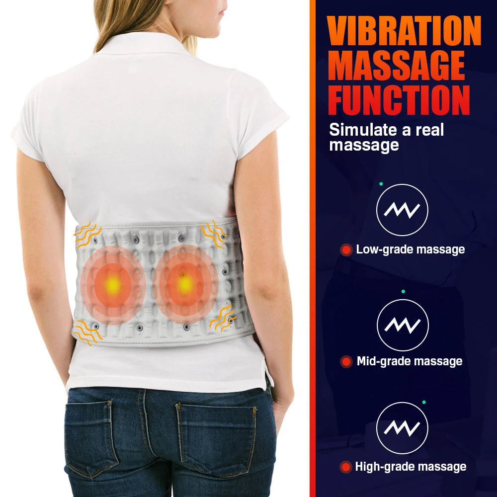 Hailicare Back Heating Support Belt Airbag Heating Waist Brace Massage