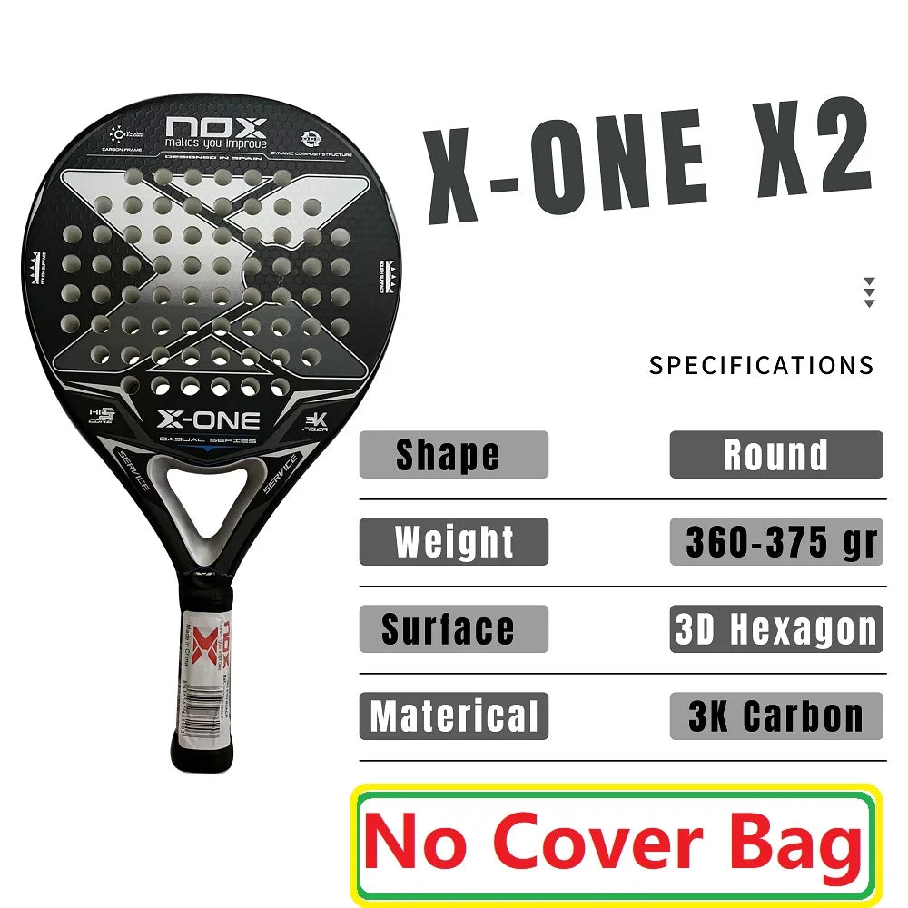 NOX Professional Padel Racket With Carbon Fiber And 3D Spin