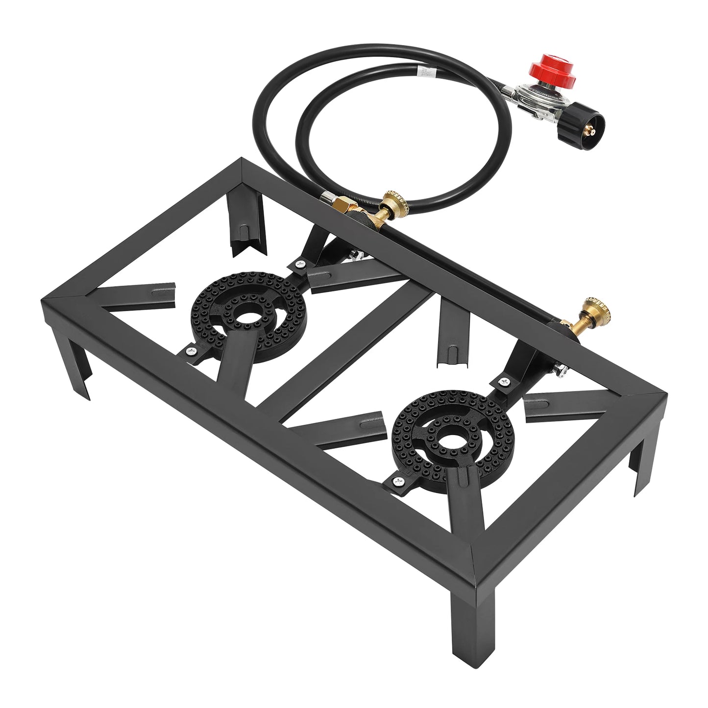 Portable Double Burner Gas Stove 8000W With 0 To 10 PSI Regulator