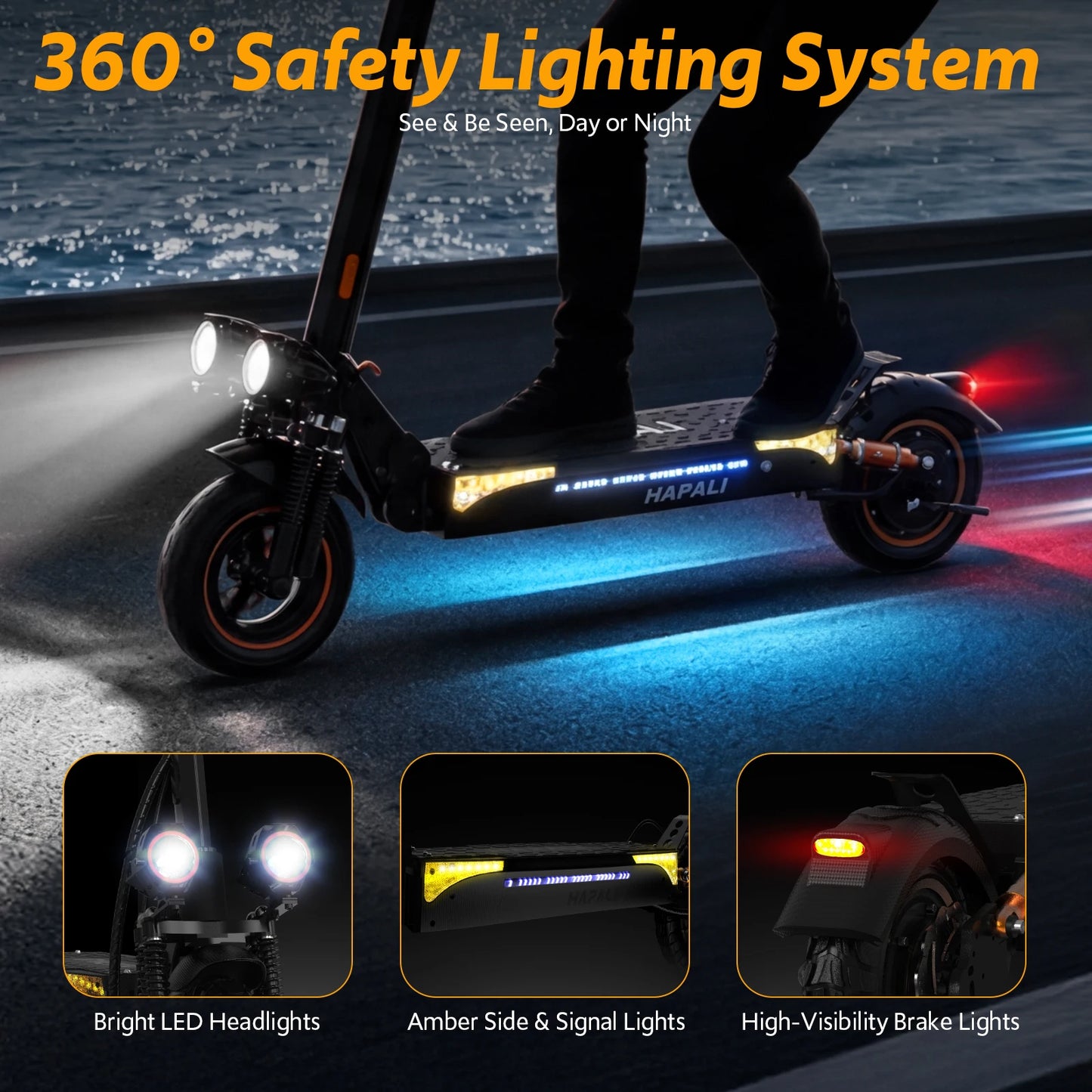 Osboo Off Road Electric Scooter 1200W 31 MPH All Terrain 31 Mile Range
