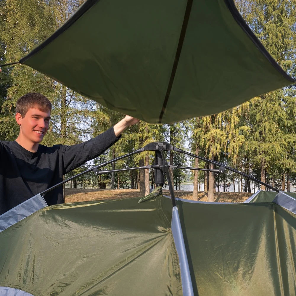 Night Cat Pop Up Camping Tent with Rainfly and Footprint Tarp