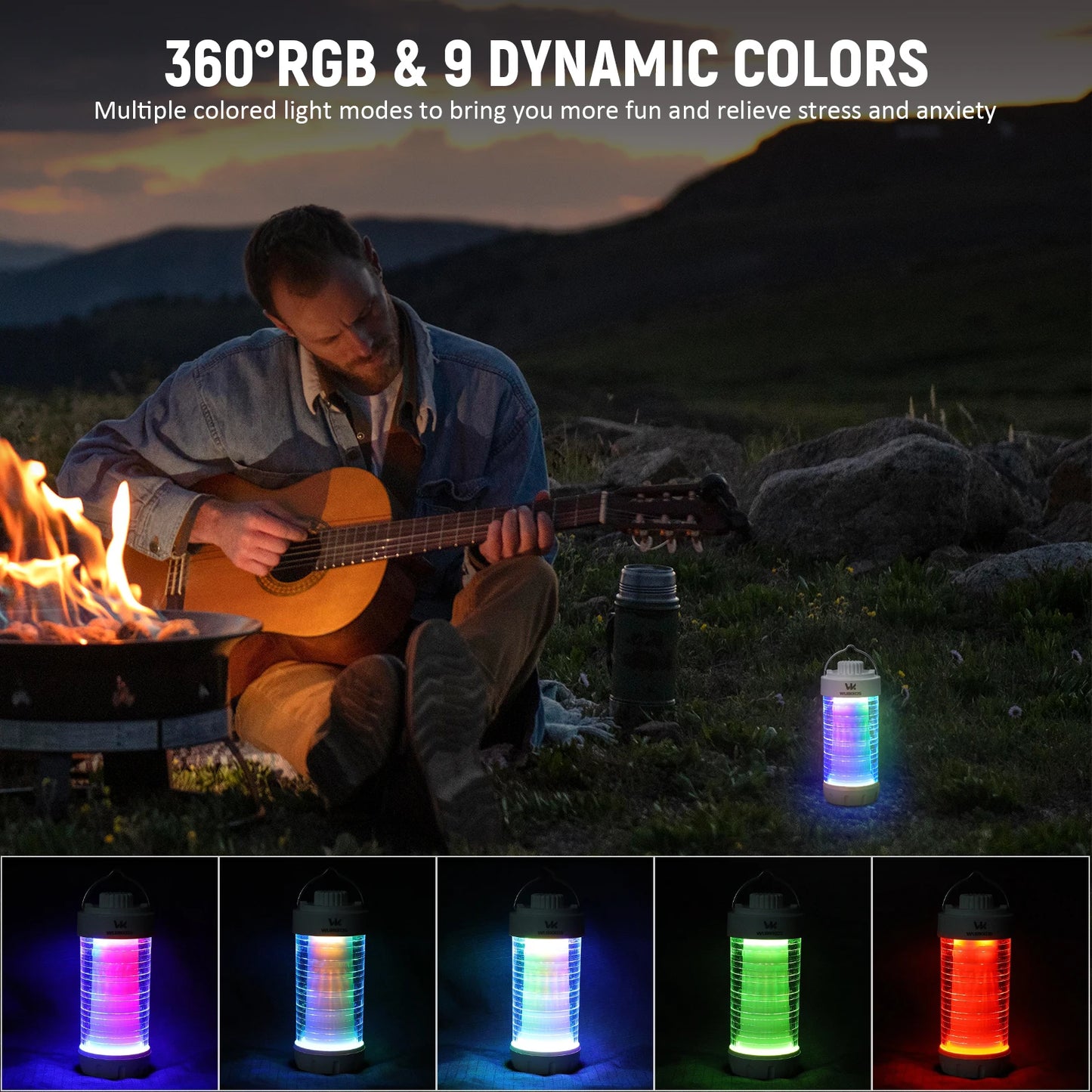 Wurkkos CL01 Camping Lantern 550LM Rechargeable LED Flashlight Waterproof