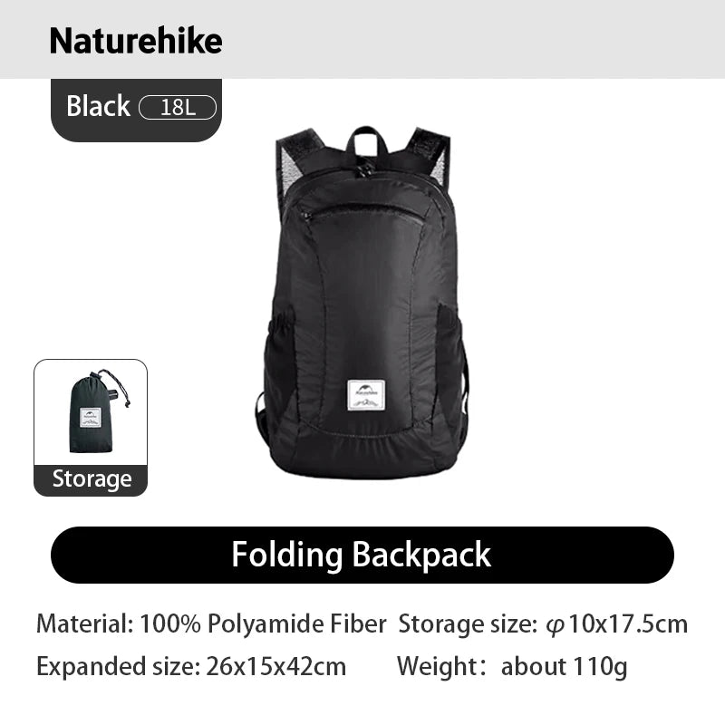Naturehike Ultra Lightweight 18L Nylon Camping Backpack
