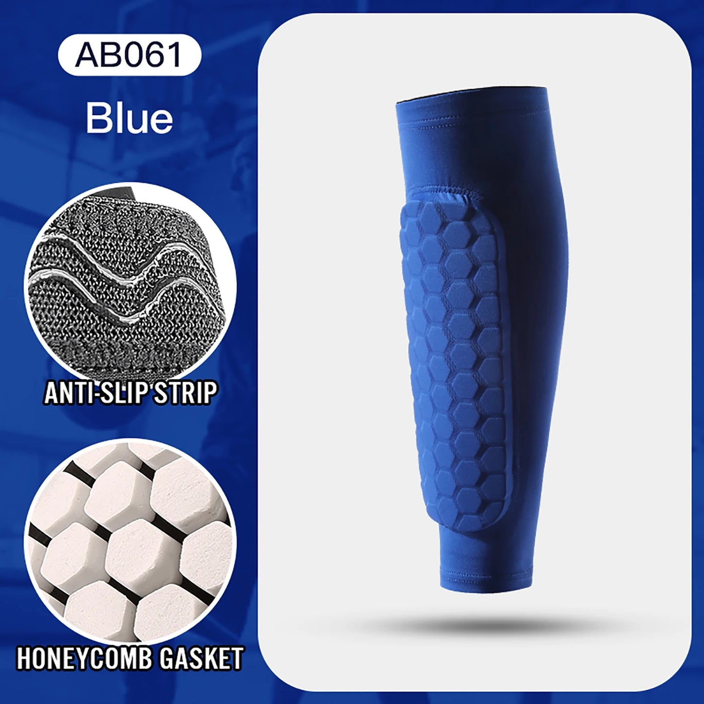 Football Shin Guard Socks With Foam Calf Honeycomb Pads