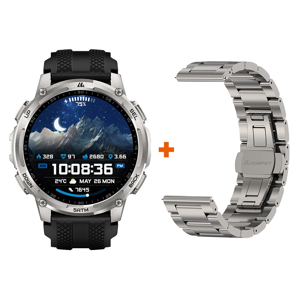 KOSPET Tank T4C Smartwatch Outdoor Rugged GPS Waterproof Fitness Tracker