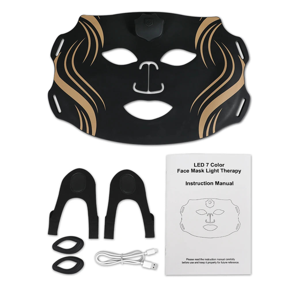 LED Face Mask Silicone Light Therapy Anti Aging Wrinkle Acne