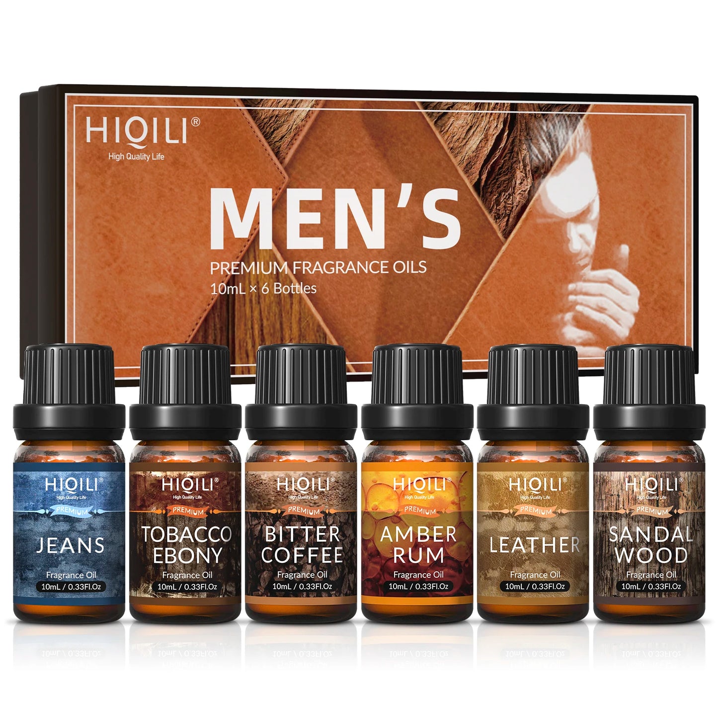 HIQILI Fragrance Oil Set 6 x 10mL Pure Perfume Oils for Diffuser