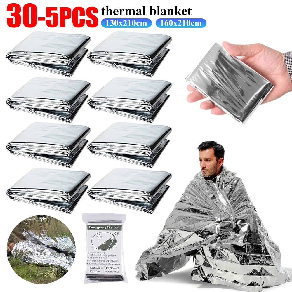 Yeston Emergency Rescue Foil Thermal Blanket for Outdoor Survival
