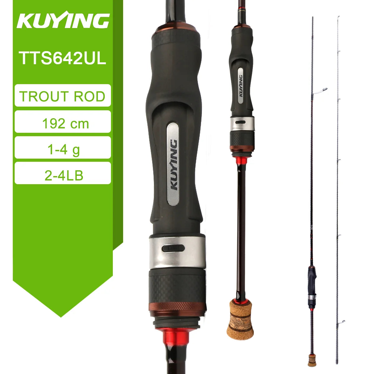 Kuying Teton Spinning Casting Rod BFS Carbon 0.8 to 8g 1 to 8lb
