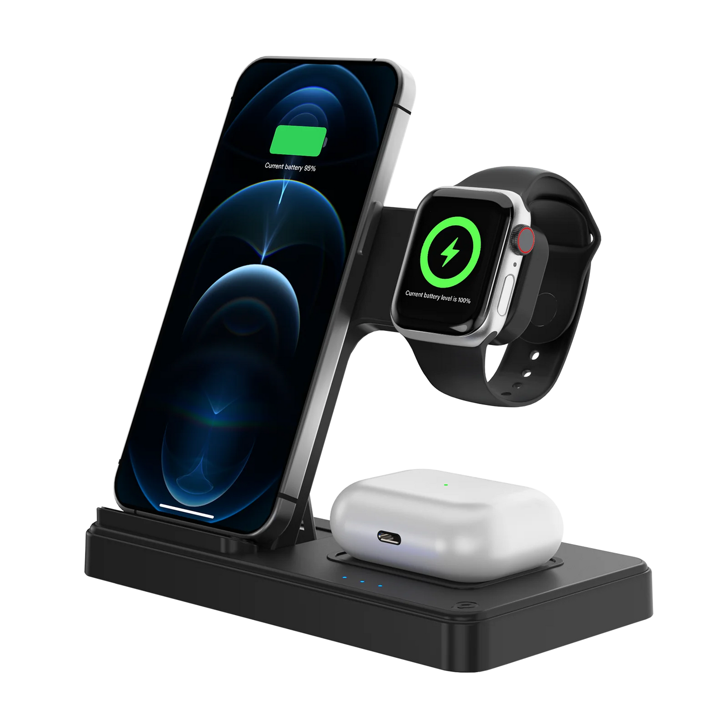 3 in 1 Magnetic Wireless Charger 18W Foldable iPhone AirPods