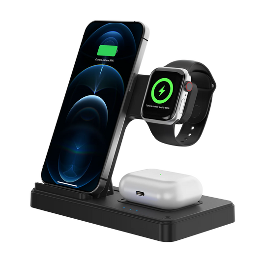 3 in 1 Magnetic Wireless Charger 18W Foldable iPhone AirPods