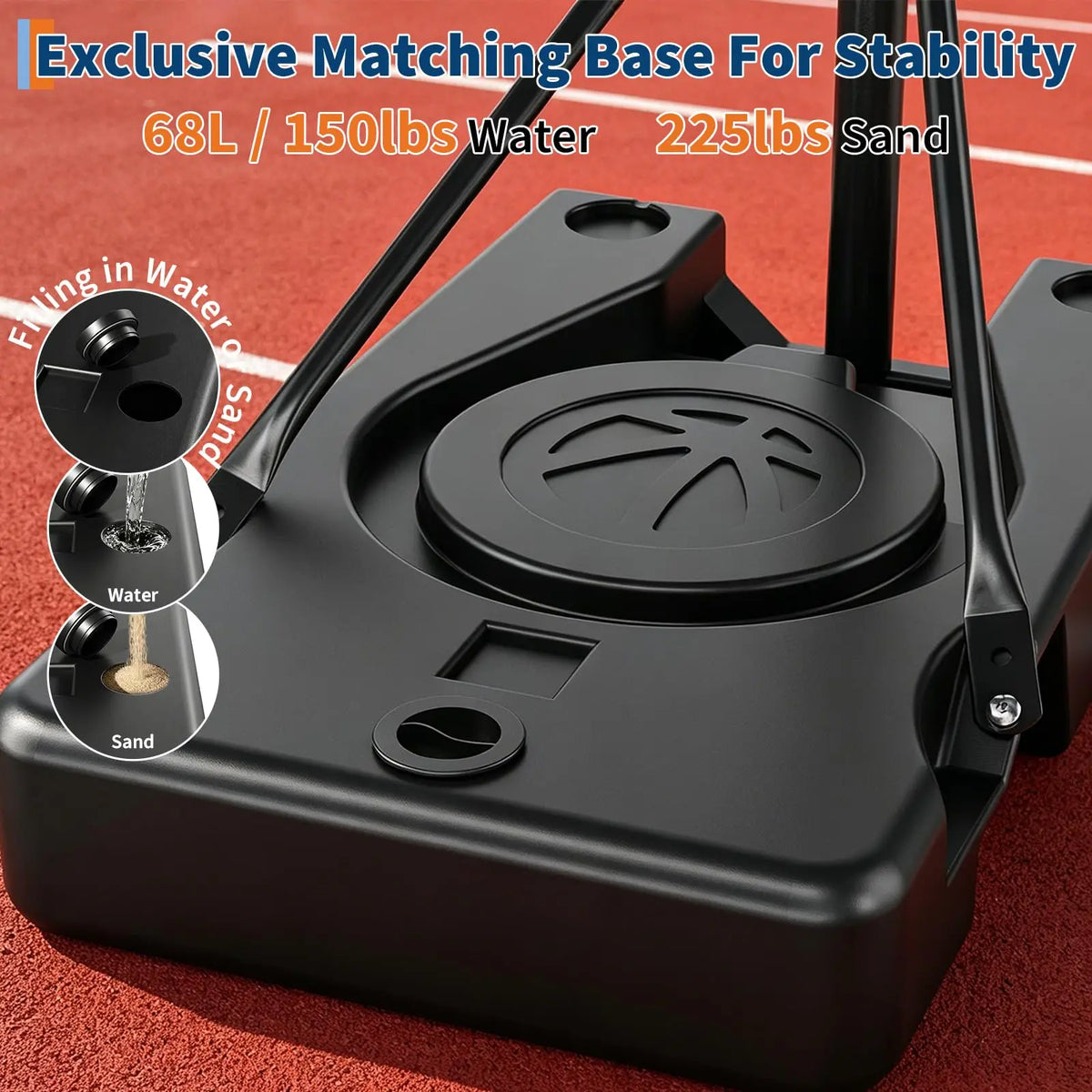 HiMISS Portable Basketball Hoop Adjustable Outdoor Goal System with Wheels